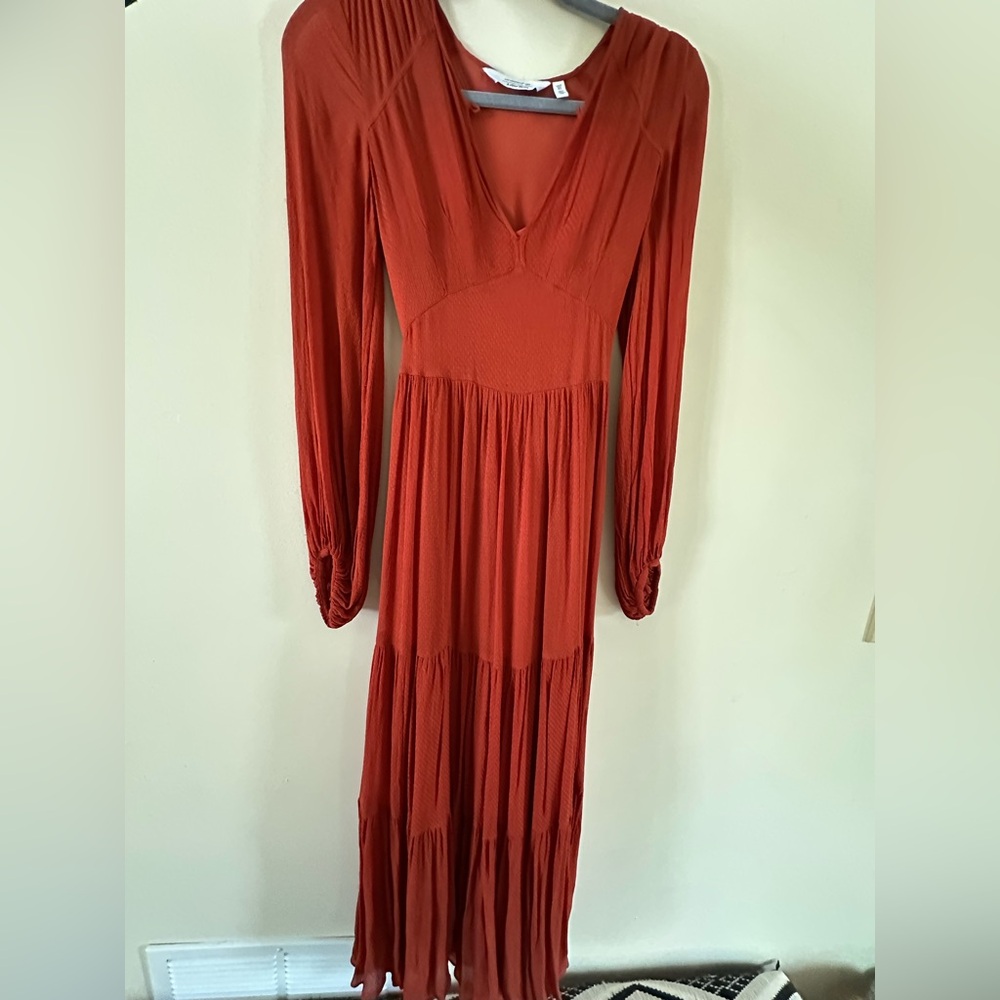 & Other Stories Terracotta Long Sleeve Dress